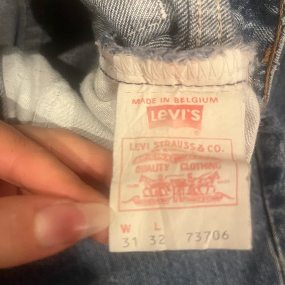 Very rare vintage Levi's 505 jean old patch size 25 made in Belgium 80s 90s - Picture 7 of 12
